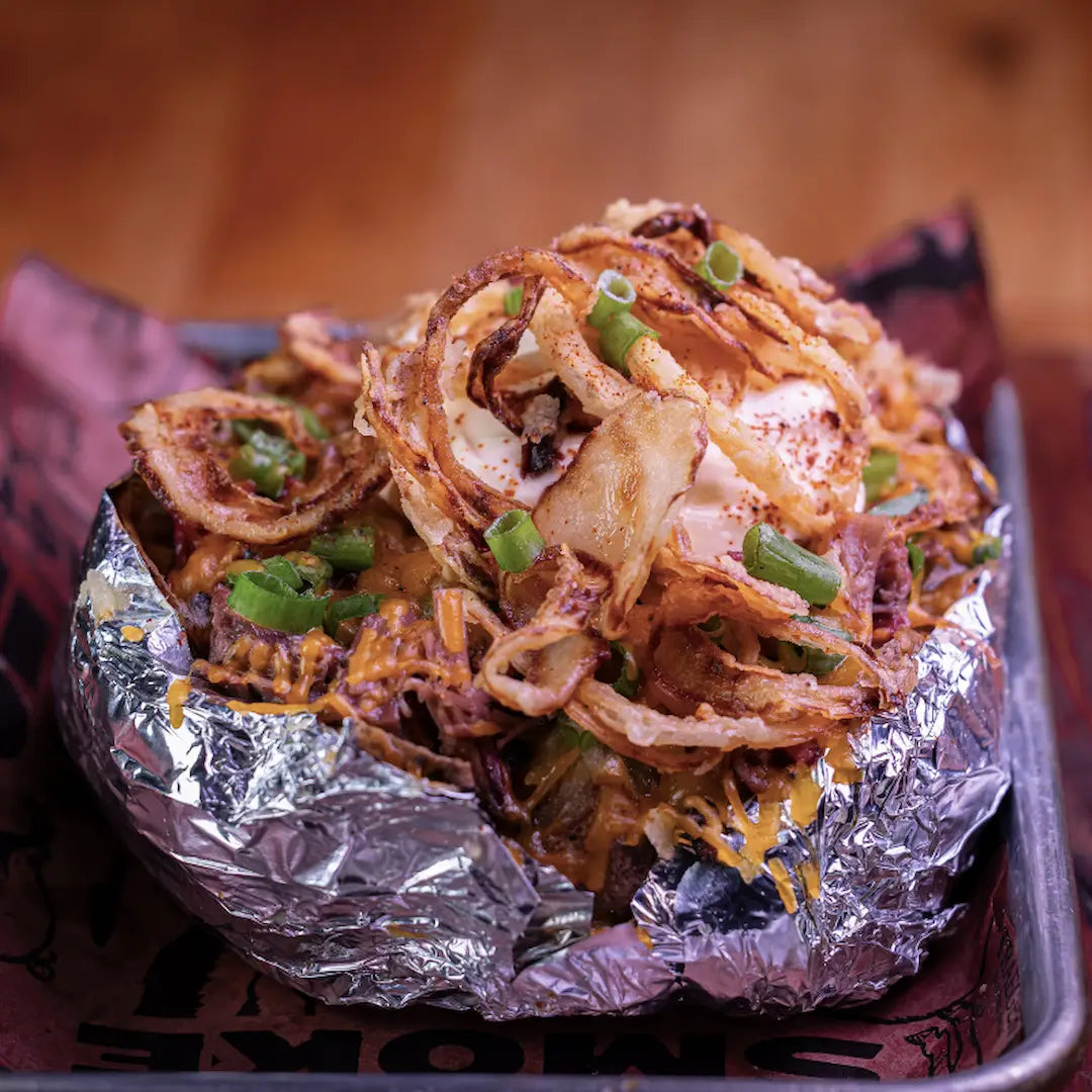 Fully loaded BBQ favorites from Hoodidya BBQ available to order online in Redlands for pickup or delivery.