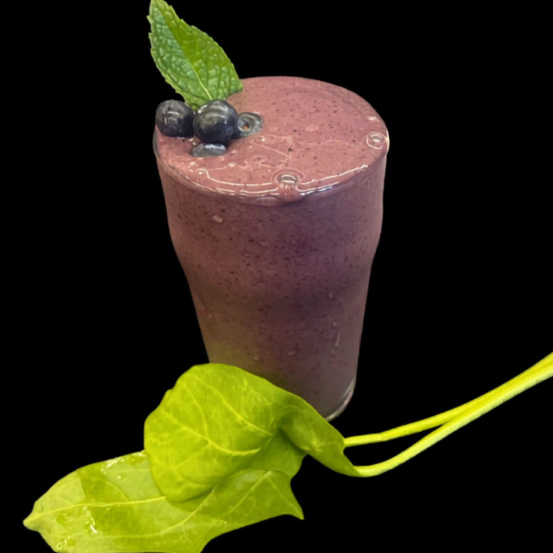 Acai Me smoothie blended with acai and fruit available for online pickup and delivery from Fresh Juiced Juice Bar in Redlands, California
