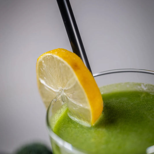Green Apple Detox juice with apple and greens available for online pickup and delivery from Fresh Juiced Juice Bar in Redlands, California