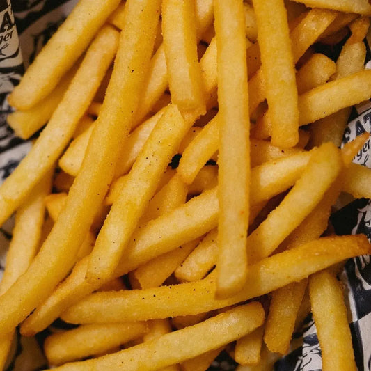 Side of crispy French fries available for online pickup and delivery from Hoodidya BBQ in Redlands, California