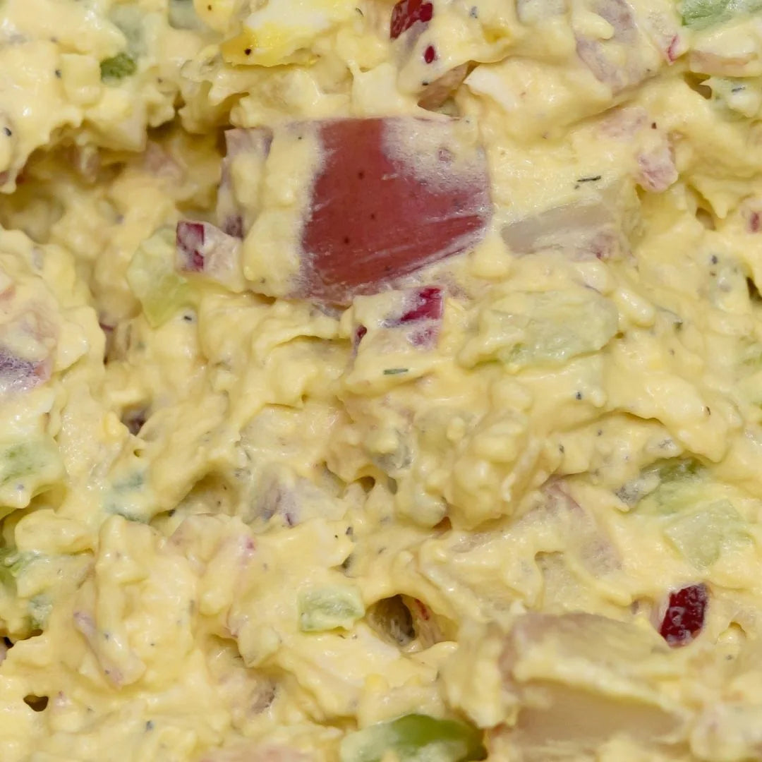 Side of homestyle potato salad available for online pickup and delivery from Hoodidya BBQ in Redlands, California