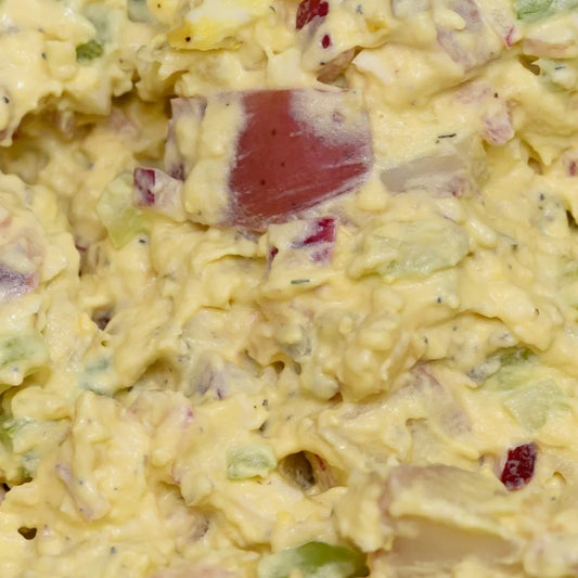 Side of homestyle potato salad available for online pickup and delivery from Hoodidya BBQ in Redlands, California