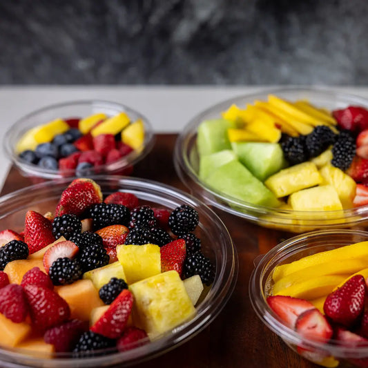 Build your own fruit bowl with fresh cut fruit available for online pickup and delivery from Fresh Juiced Juice Bar in Redlands, California
